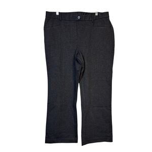 J Jill Welt Pocket Straight Leg Ponte Pants Sz XLPetite Dark Charcoal Travel NWT